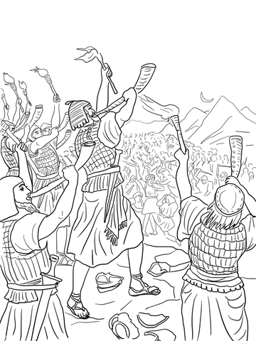 Gideon'S Battle Against The Midianites Coloring Page